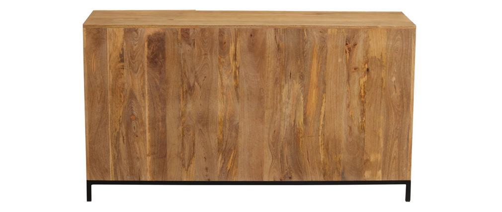 Buffet industriel 3 portes en manguier massif et m�tal YPSTER