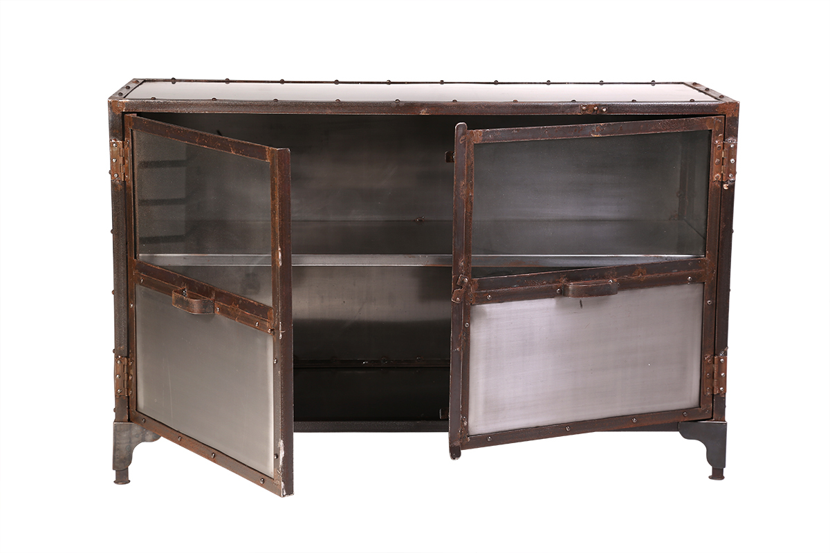 Buffet m�tal industriel 2 portes FACTORY