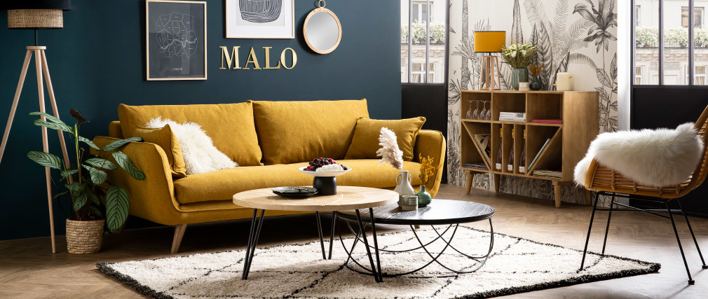 Buffet meuble de rangement bouteilles ou vinyles en manguier massif ISIDRO