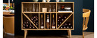 Buffet meuble de rangement bouteilles ou vinyles en manguier massif ISIDRO