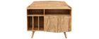 Buffet meuble de rangement vinyles en manguier massif MATAHARI