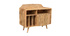 Buffet meuble de rangement vinyles en manguier massif MATAHARI