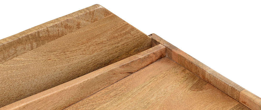 Buffet meuble de rangement vinyles en manguier massif MATAHARI