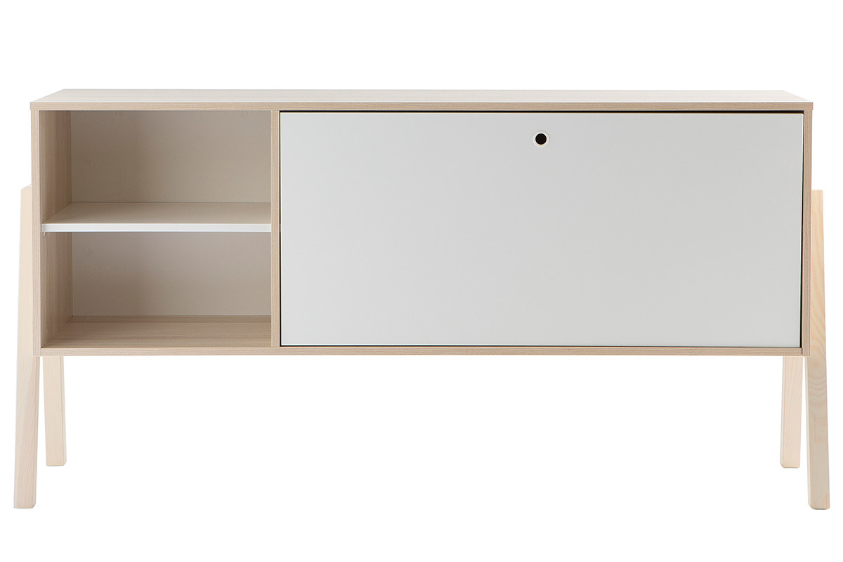 Buffet scandinave blanc et bois clair EASY