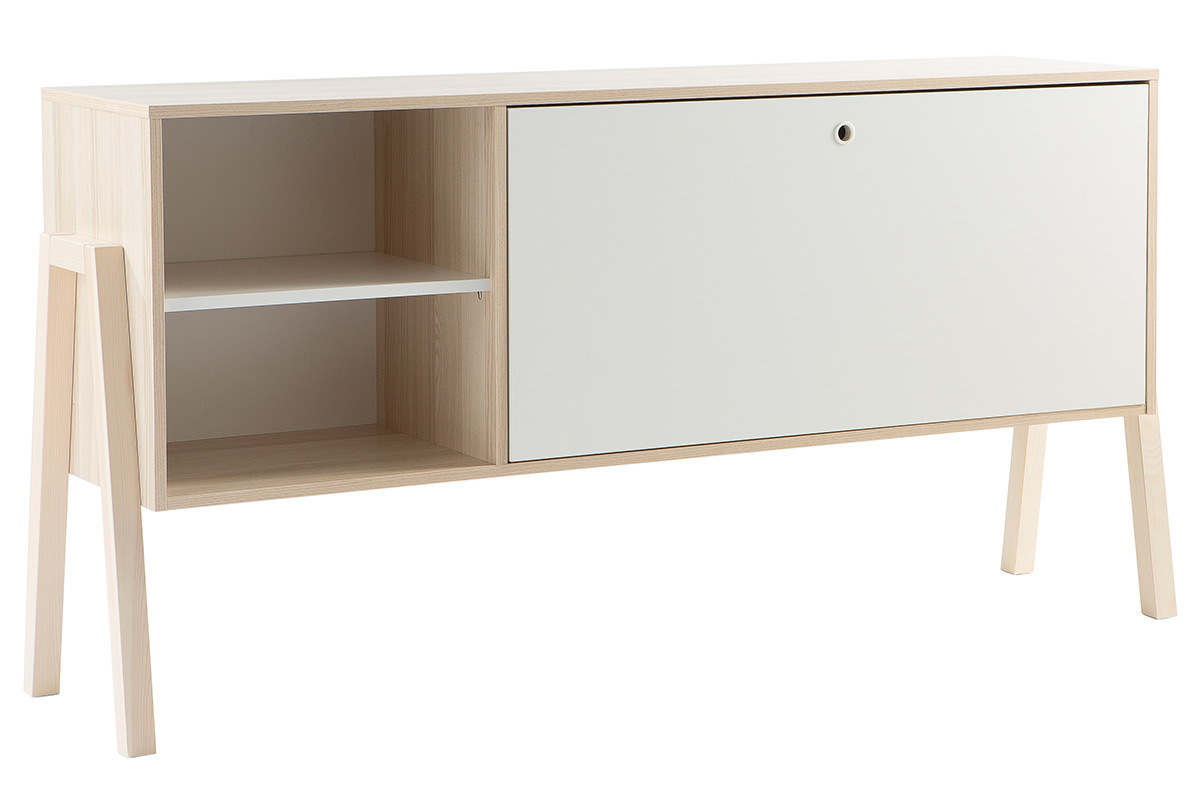 Buffet scandinave blanc et bois clair EASY
