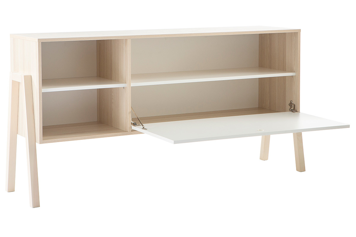 Buffet scandinave blanc et bois clair EASY