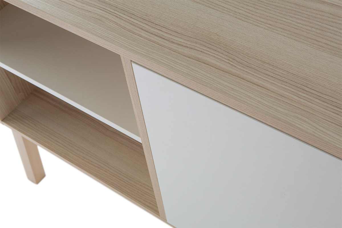 Buffet scandinave blanc et bois clair EASY