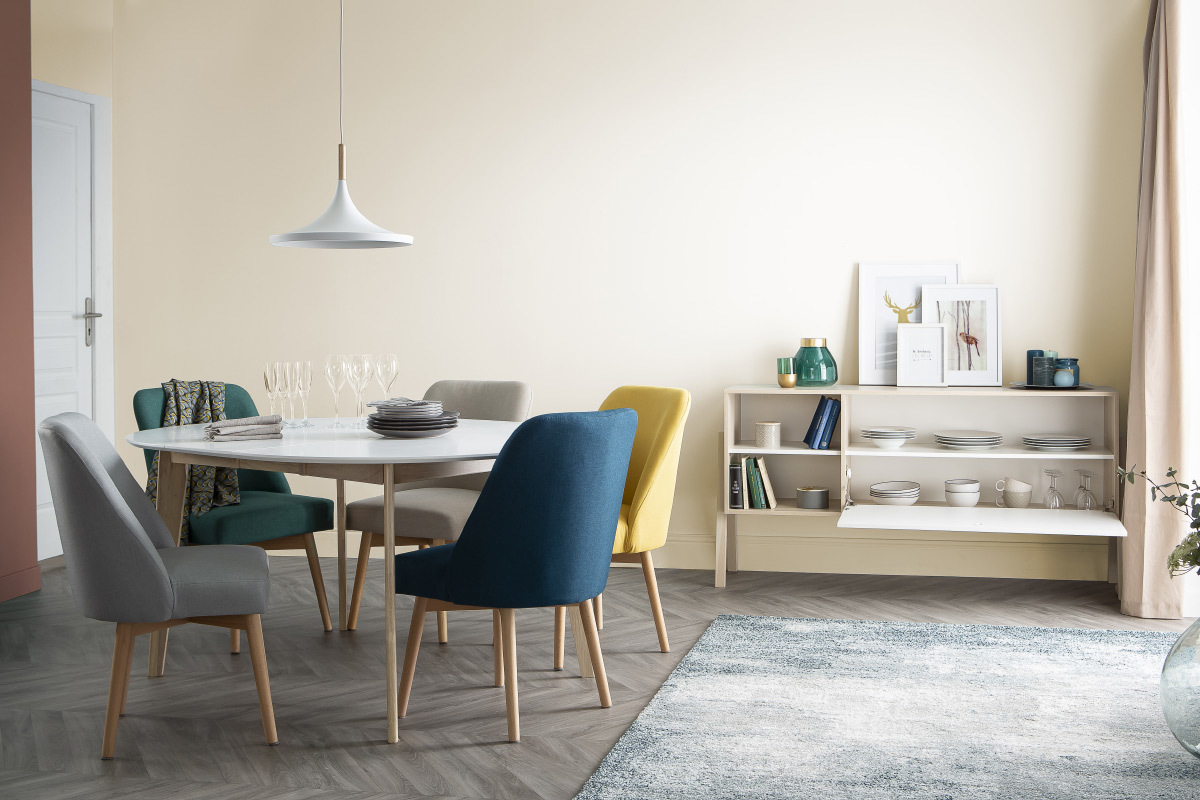 Buffet scandinave blanc et bois clair EASY