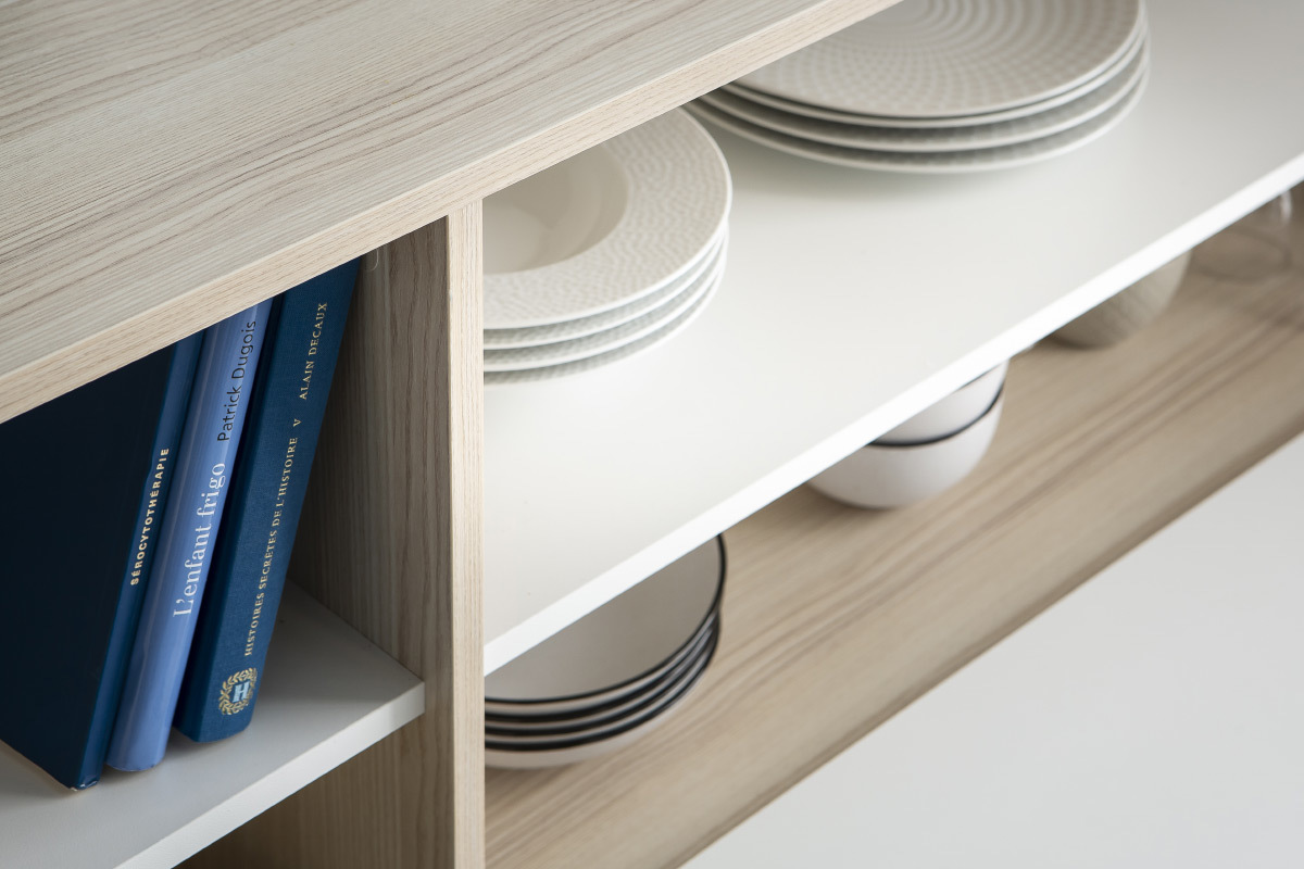 Buffet scandinave blanc et bois clair EASY