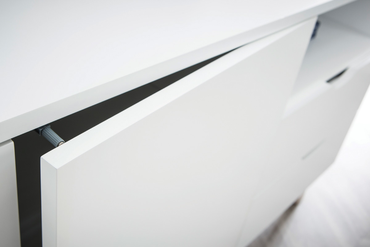 Buffet scandinave blanc et bois clair LEENA