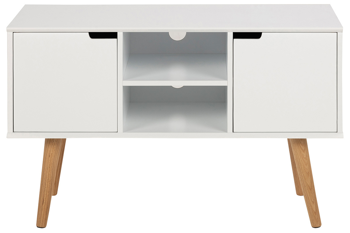 Buffet scandinave blanc mat 2 portes L96 cm SNOOP