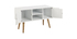 Buffet scandinave blanc mat avec niche centrale et rangements SNOOP
