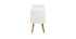 Buffet scandinave blanc mat avec niche centrale et rangements SNOOP