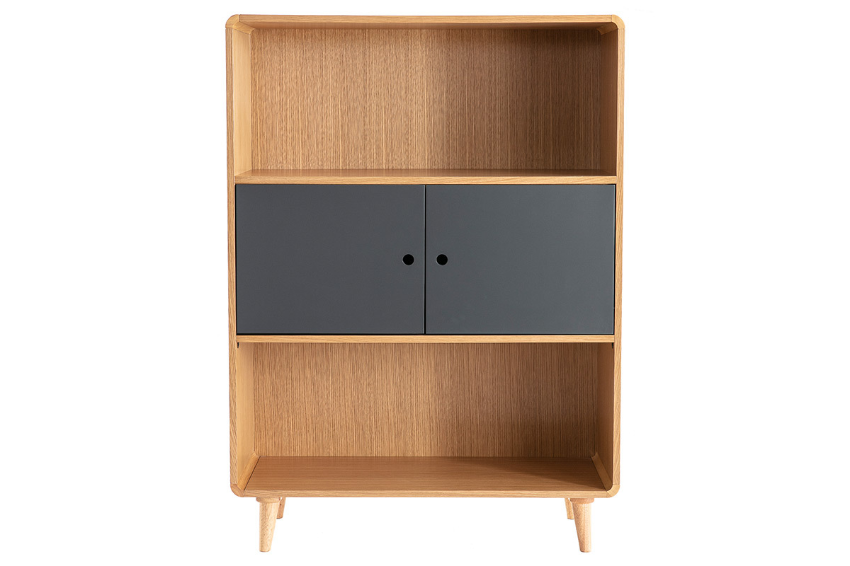 Buffet scandinave ch�ne clair et gris COPENHAGUE