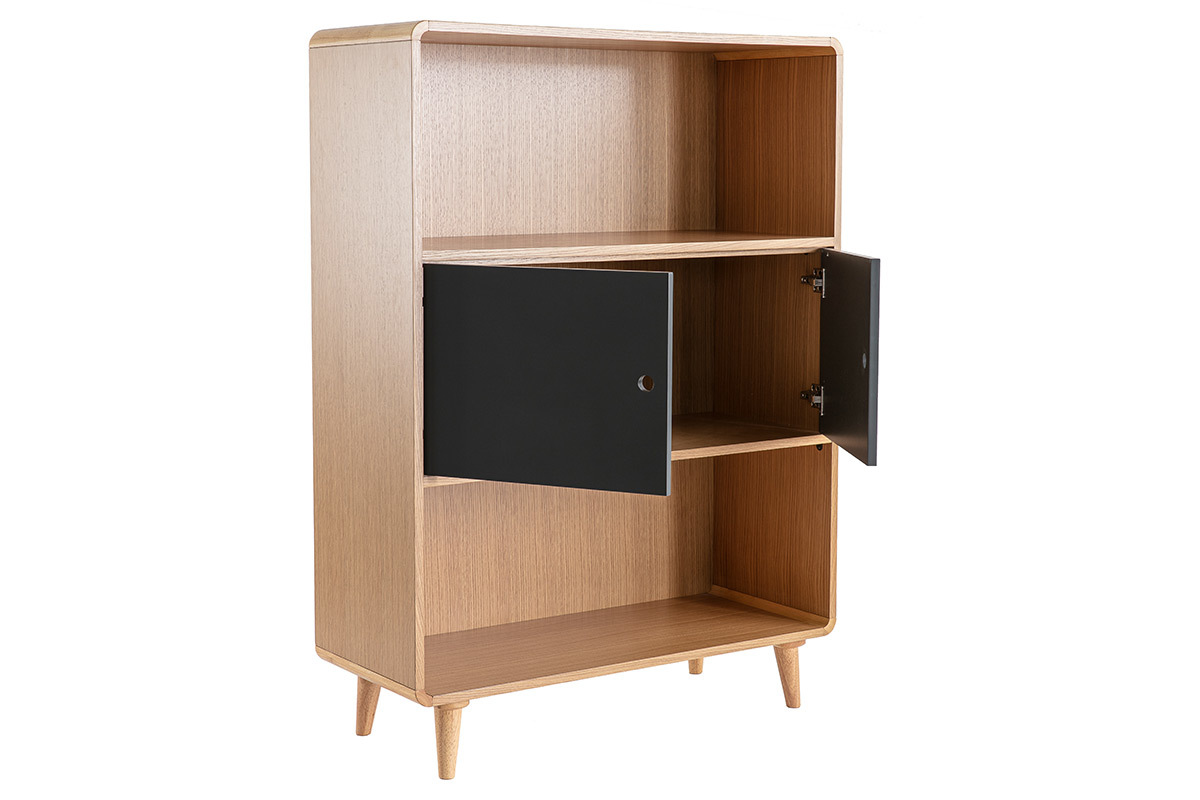 Buffet scandinave ch�ne clair et gris COPENHAGUE