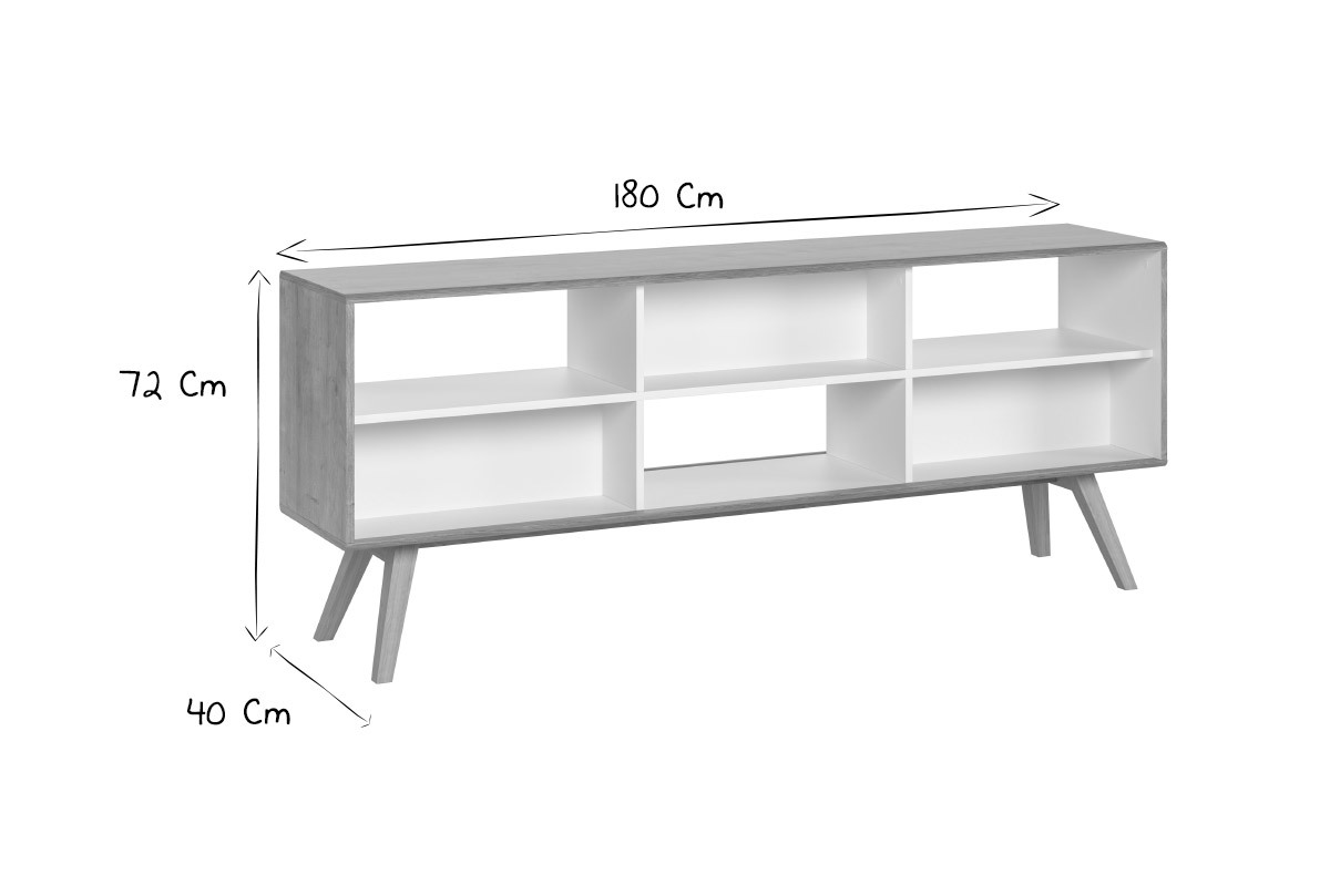 Buffet scandinave ch�ne et blanc POTTER