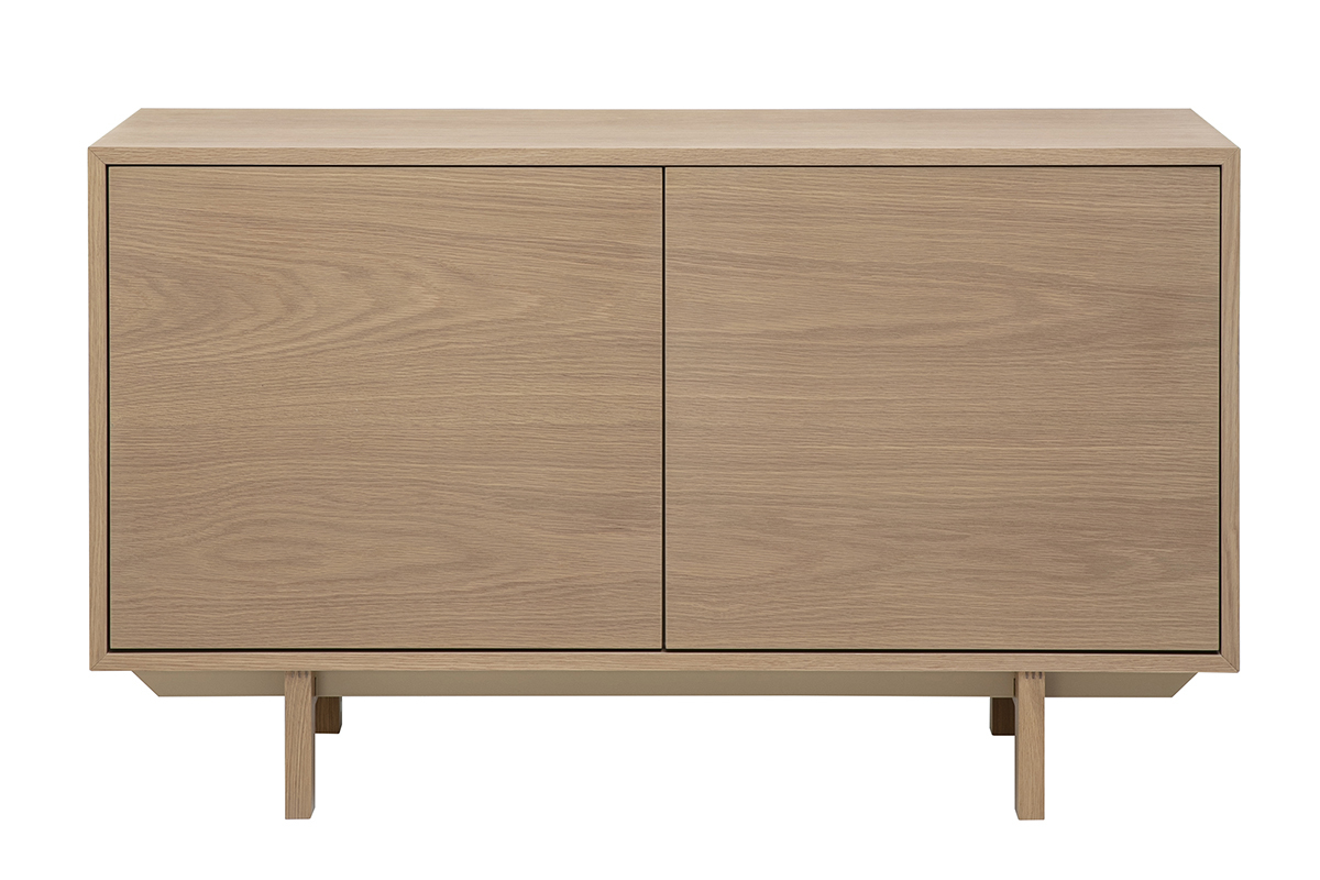 Buffet scandinave en bois clair 2 portes L120 cm SID