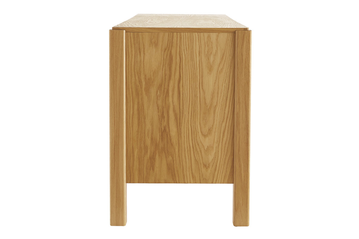 Buffet scandinave en bois clair chêne 3 portes L166 cm AGALI