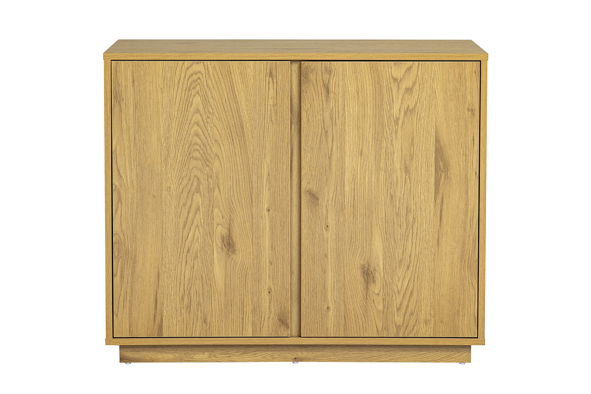Buffet scandinave finition bois clair ch�ne 2 portes L90 cm MILLOR