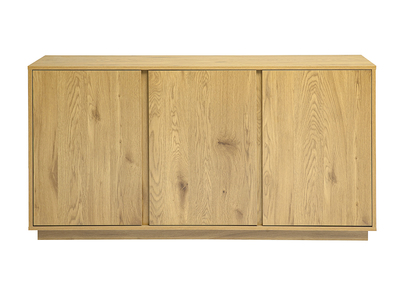 Buffet scandinave finition bois clair ch&ecirc;ne 3 portes L140 cm MILLOR