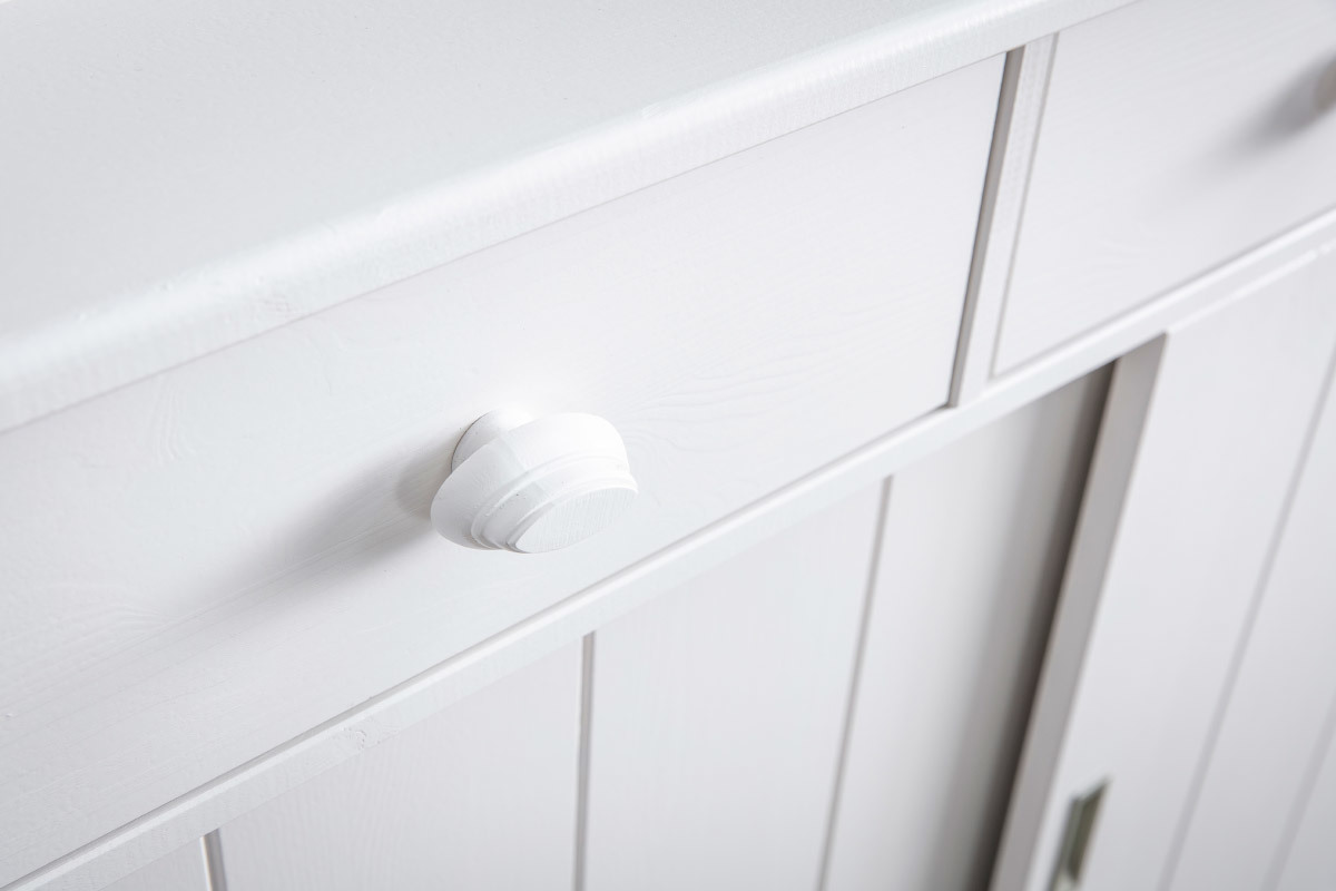 Buffet vaisselier en pin blanc BODRI