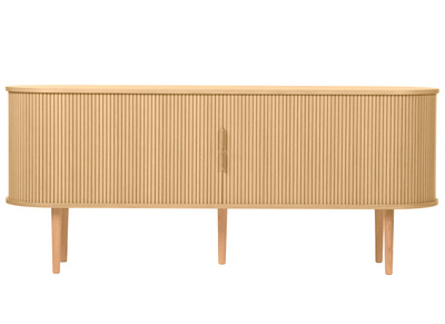 Buffet vintage bois clair chêne avec rangements 2 portes coulissantes L180 cm EPIC