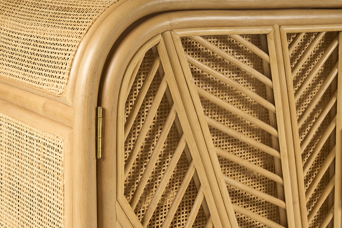 Buffet vintage en rotin 2 portes L150 cm GALON