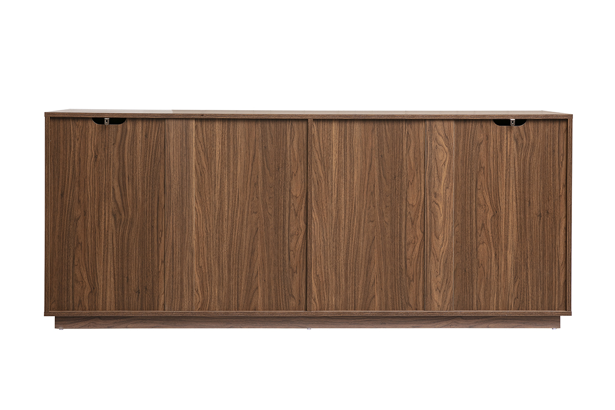 Buffet vintage finition bois noyer 3 portes L180 cm MILLOR