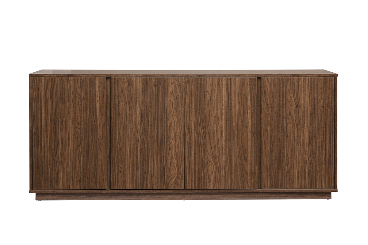 Buffet vintage finition bois noyer 3 portes L180 cm MILLOR