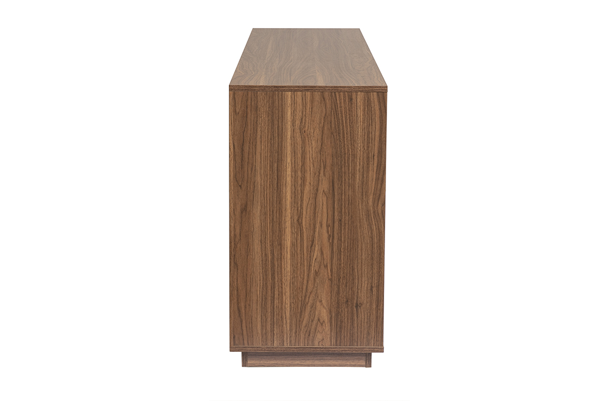 Buffet vintage finition bois noyer 4 portes L180 cm MILLOR