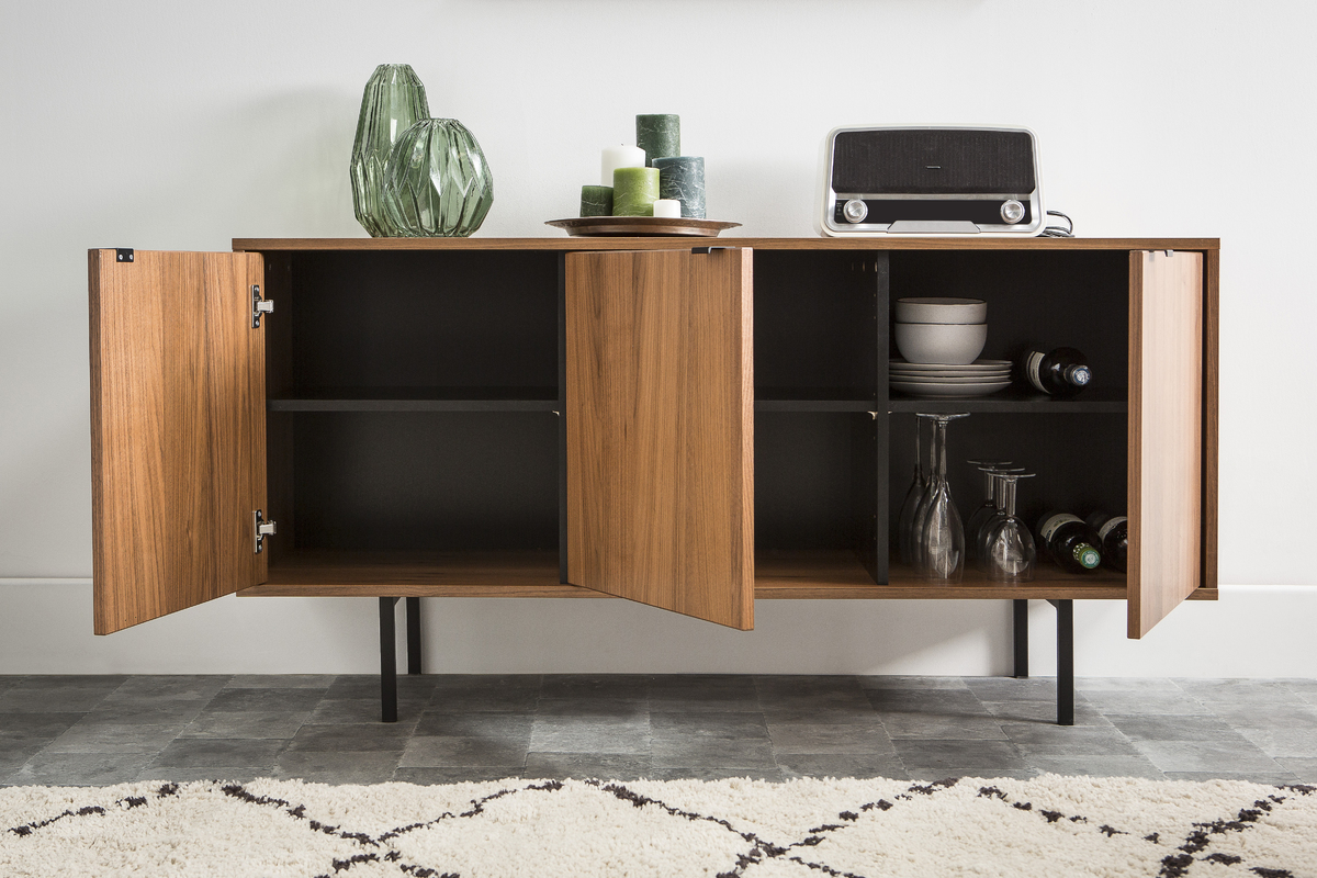 Buffet vintage placage bois ch�ne OMA