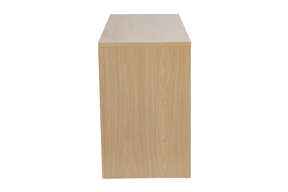 Bureau avec rangements finition bois clair ch�ne L140 cm JEREMIAH