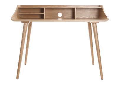 Bureau avec rangements vintage bois clair L120 cm NORDECO