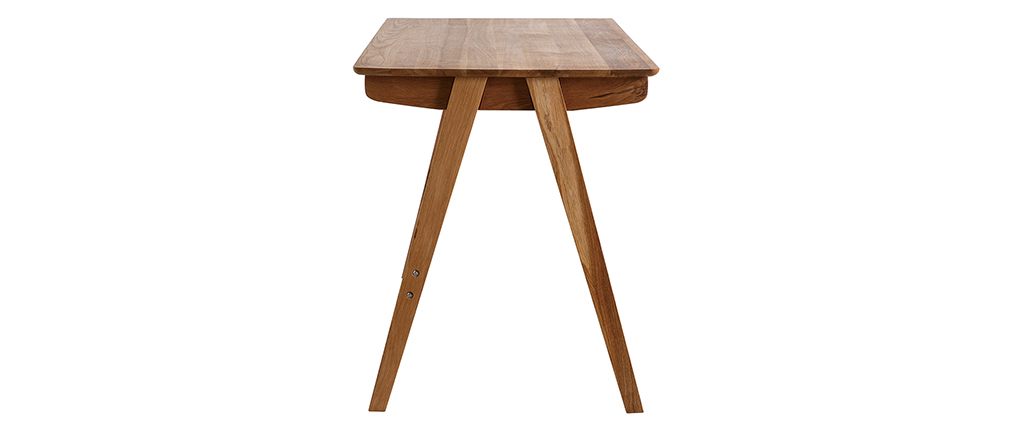 Bureau avec tiroirs en ch�ne massif huil� L120 cm CASSIA