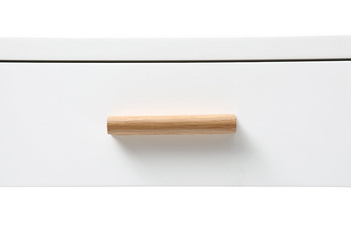 Bureau ch�ne et blanc avec tiroir L120 cm GILDA