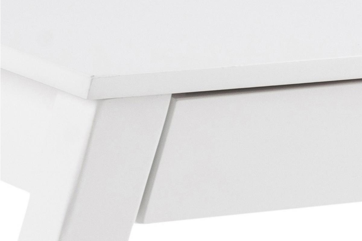 Bureau design blanc avec tiroir L120 cm VICE