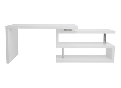Bureau design blanc laqu&eacute; amovible MAX