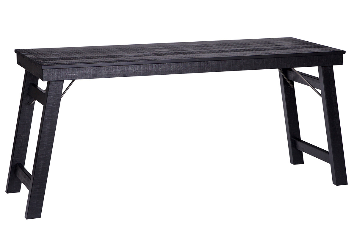 Bureau design bois brut noir L174 STUDY