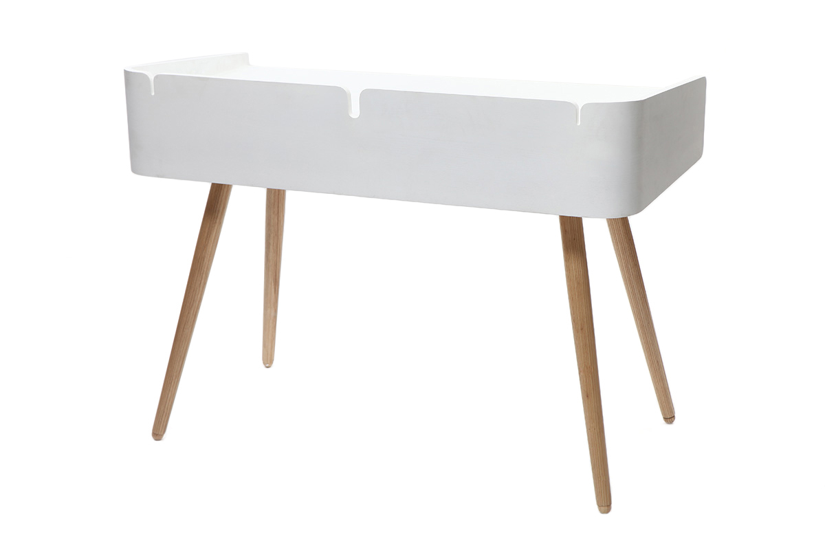 Bureau design fr�ne blanc NEVIL