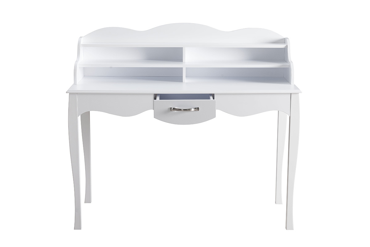 Bureau design laqu� blanc MARGOT