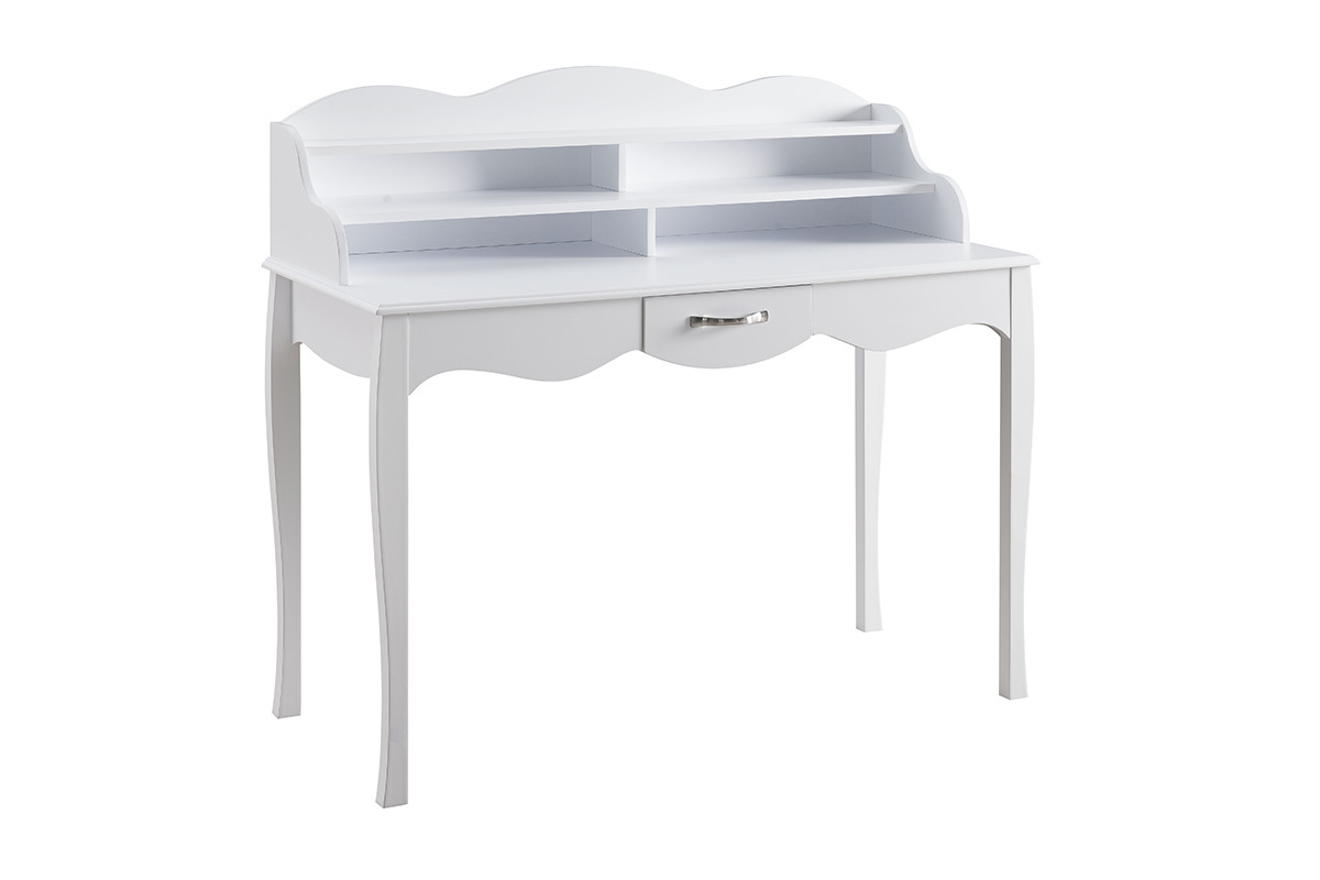 Bureau design laqu� blanc MARGOT