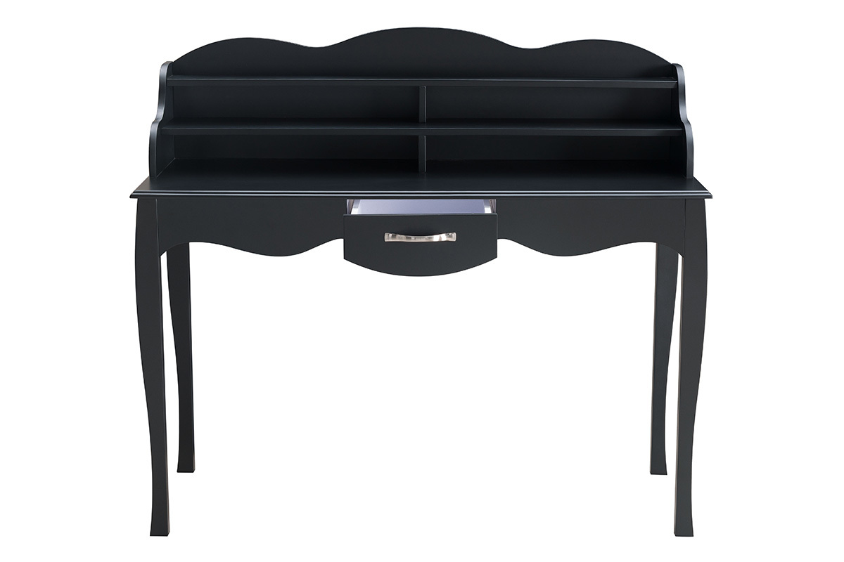 Bureau design laqu noir MARGOT