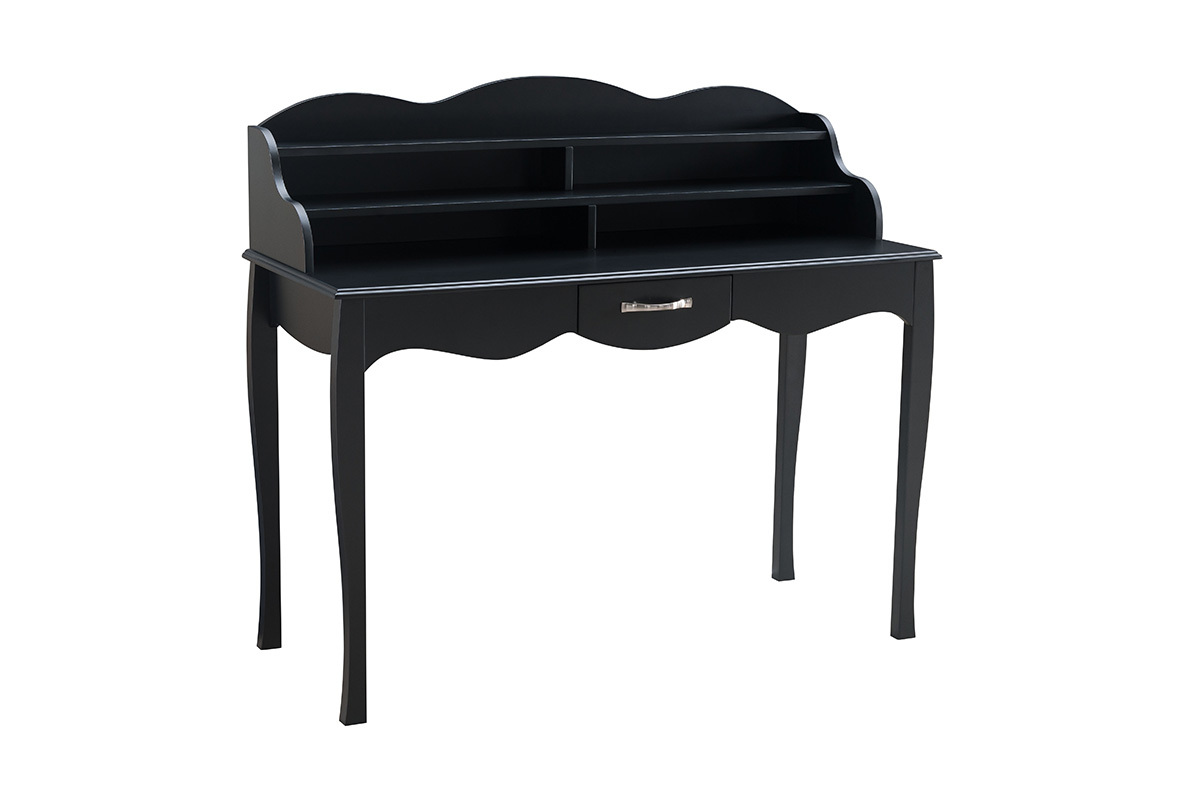 Bureau design laqu noir MARGOT