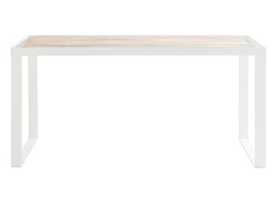 Bureau design manguier et m&eacute;tal blanc PUKKA