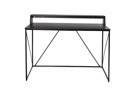 Bureau design m&eacute;tal gris et noir WALT