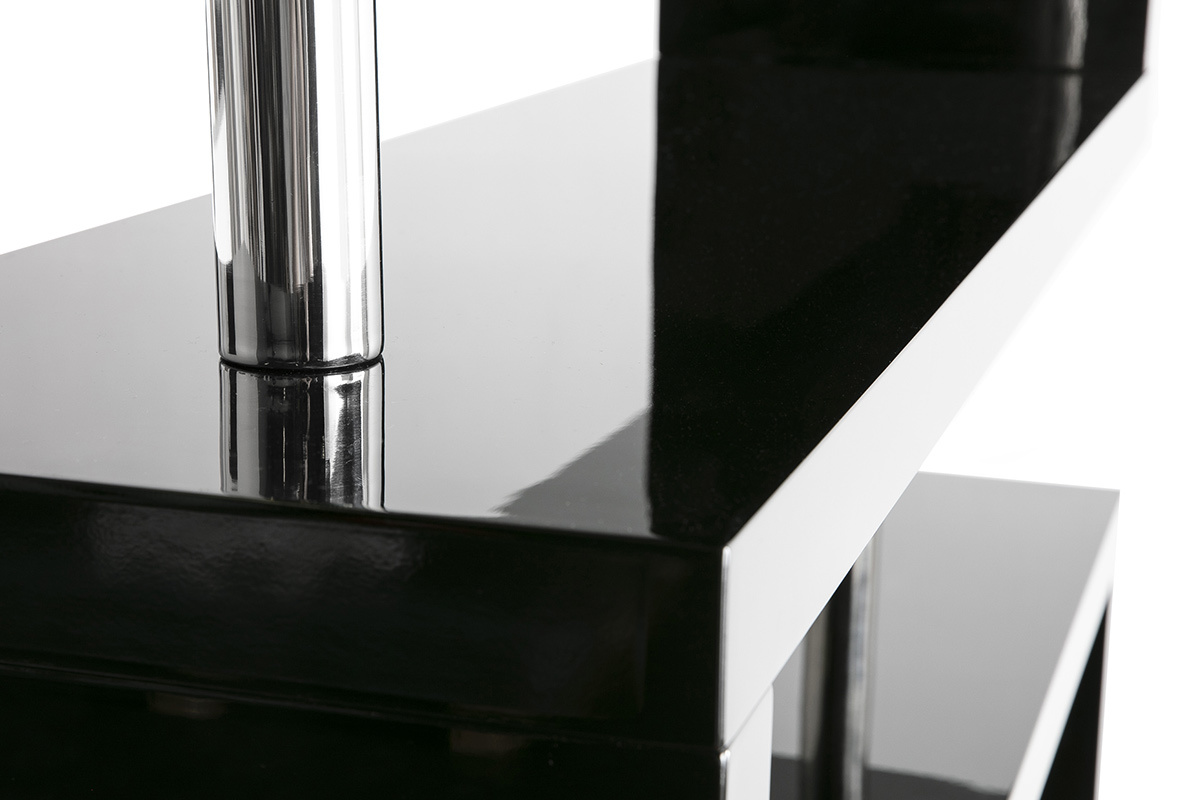 Bureau design modulable noir laqu� brillant T-MAX
