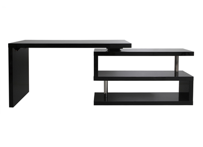 Bureau design noir laqu&eacute; amovible MAX