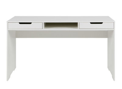 Bureau design pin blanc 2 tiroirs HARVARD