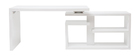 Bureau design pivotant laqu&eacute; blanc brillant L147-217 cm HALTON