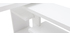 Bureau design pivotant laqu&eacute; blanc brillant L147-217 cm HALTON